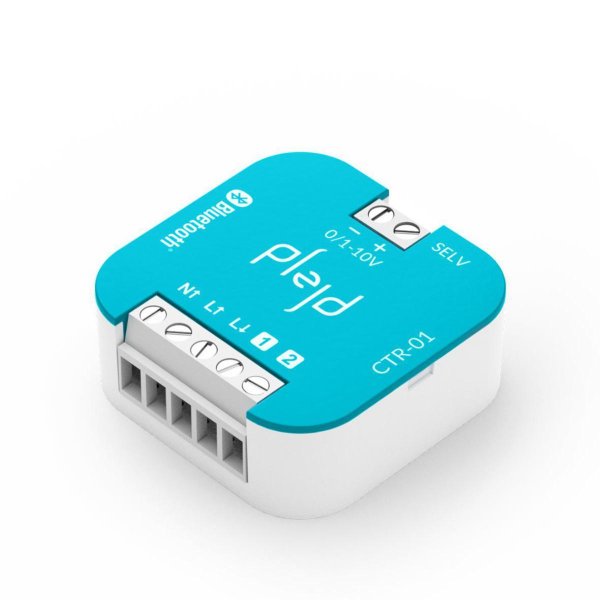 Controller Bluetooth CTR-01 Fra Plejd - Controlleren bruges til rel&aelig;kobling eller til styring af tredjepartsprodukter med en indgang til 0-10V eller 1-10V, s&aring;som LED-drivere og HF-enheder.