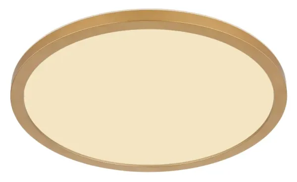 Sapana Ø30 Messing badeværelseslampe Fra Globo Lighting - Lampan &auml;r tillverkad av matt m&auml;ssingsf&auml;rgad och vit plast, vilket ger ett mjukt och bl&auml;ndfritt ljus.