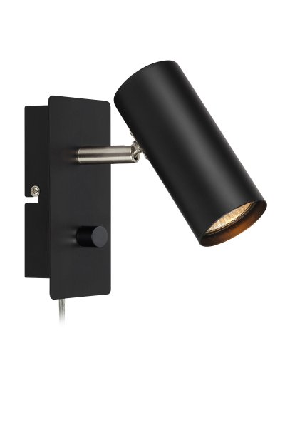 Barcelona Sort læselampe Fra Markslöjd - Barcelona væglampen har et stilfuldt og tiltalende design i metal.