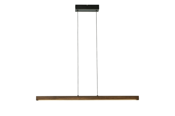 Linea 100cm Brun loftslampe Fra Aneta Lighting - Moderne loftslampe Linea i brunbejdset træ&auml; bliver en stilfuld og praktisk detalje i dit hjem.