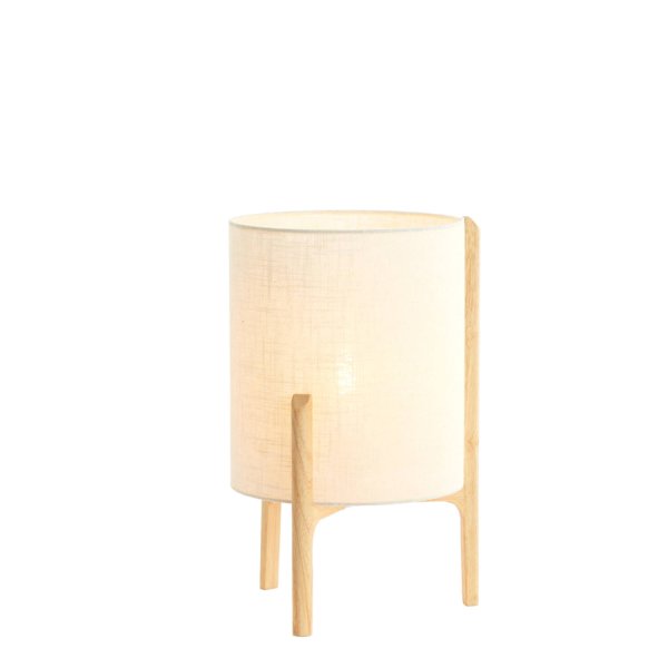 Litto 44cm Hvid bordlampe Fra Light & Living - Lampen har en robust lys tr&aelig;ramme og en hvid h&oslash;rsk&aelig;rm, der spreder et bl&oslash;dt og behageligt lys.