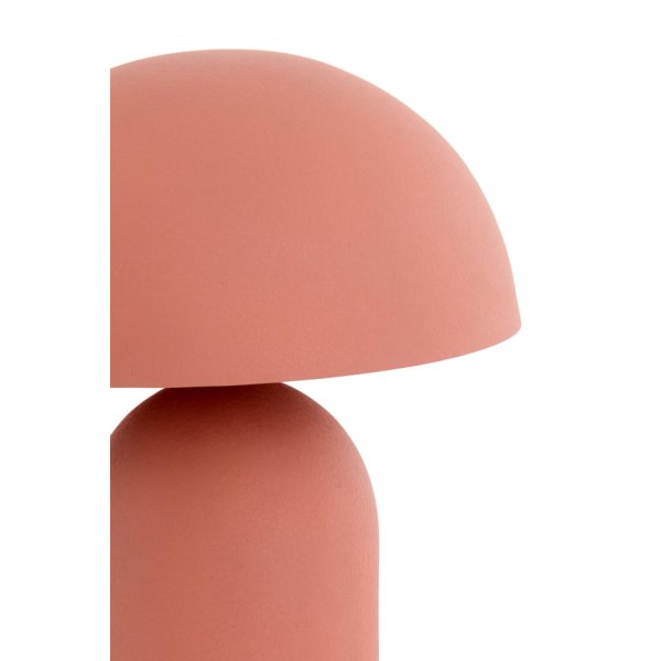 Tolima 48cm Lyserød bordlampe Fra Light & Living - Lampens matte overflade og harmoniske farvetone spreder en varm og behagelig f&oslash;lelse i rummet - perfekt som stemningsbelysning p&aring; natbordet, i vinduet eller p&aring; en hylde.