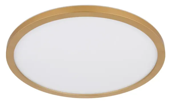 Sapana Ø30 Messing badeværelseslampe Fra Globo Lighting - Lampan &auml;r tillverkad av matt m&auml;ssingsf&auml;rgad och vit plast, vilket ger ett mjukt och bl&auml;ndfritt ljus.