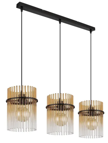 Gorley 80cm Rav loftslampe Fra Globo Lighting - Gorley&nbsp;takpendel kombinerar elegant design med h&ouml;g funktionalitet och blir en sofistikerad inredningsdetalj i ditt hem.