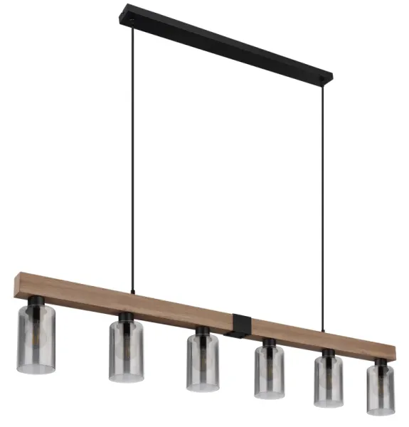 Hadera 140cm Natur loftslampe Fra Globo Lighting - Lampan kombinerar funktionalitet med estetik och passar perfekt &ouml;ver matbordet eller i vardagsrummet.