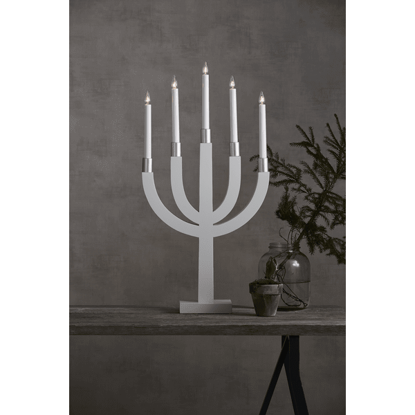 Elias Hvid Fra Star Trading - Leveres med 1,8 m hvid ledning, str&oslash;mafbryder og stik.