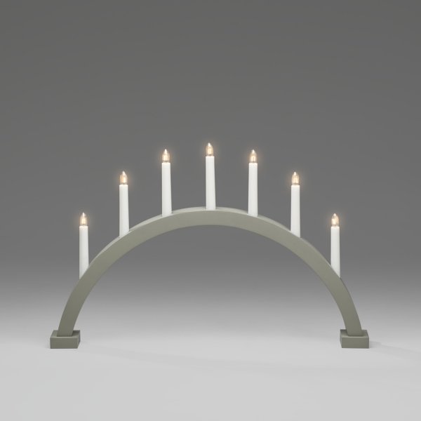 Arch 7 Lights Matt grå/grøn Fra Konstsmide - Fremstillet i tr&aelig; og malet i en diskret gr&aring;/gr&aring; nuance.