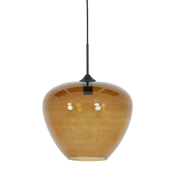Mayson Ø40 Brun loftslampe Fra Light & Living - Mayson er en elegant og stilfuld pendellampe med en sk&aelig;rm i bruntonet glas, der giver et bl&oslash;dt og behageligt lys.