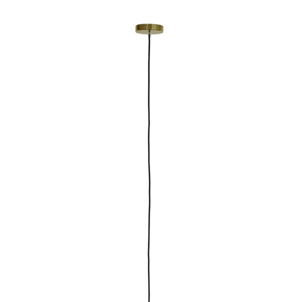Medina Ø40 Rav loftslampe Fra Light & Living - Medina er en sofistikeret og stilfuld pendellampe med en rund skærm i ravfarvet glas og detaljer i bronzefinish.