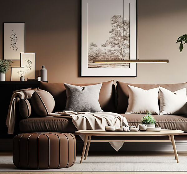 Linea 100cm Brun loftslampe Fra Aneta Lighting - Moderne loftslampe Linea i brunbejdset træ&auml; bliver en stilfuld og praktisk detalje i dit hjem.