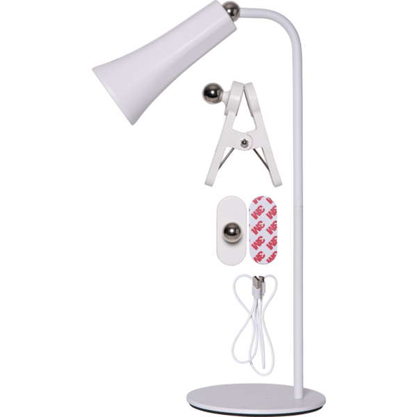 Functional 38cm Hvid bærbar Fra Star Trading - Lampen har en touch-funktion til justering af lysstyrke og valg af LED-farve, kølig hvid, varm hvid eller dagslys.