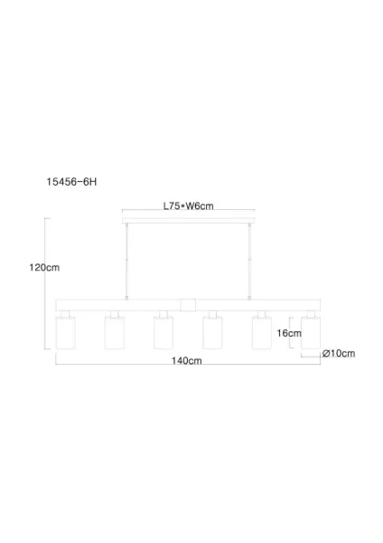 Hadera 140cm Natur loftslampe Fra Globo Lighting - Lampan kombinerar funktionalitet med estetik och passar perfekt &ouml;ver matbordet eller i vardagsrummet.