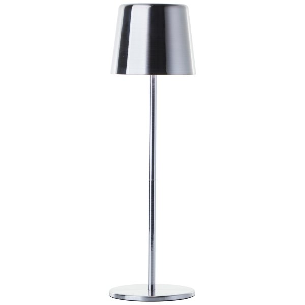 Xaana 37cm Nikkel bærbar Fra Brilliant - Med touch-d&aelig;mperfunktionen og justerbar farvetemperatur fra varm hvid til k&oslash;lig hvid skaber den en behagelig atmosf&aelig;re b&aring;de inde og ude.