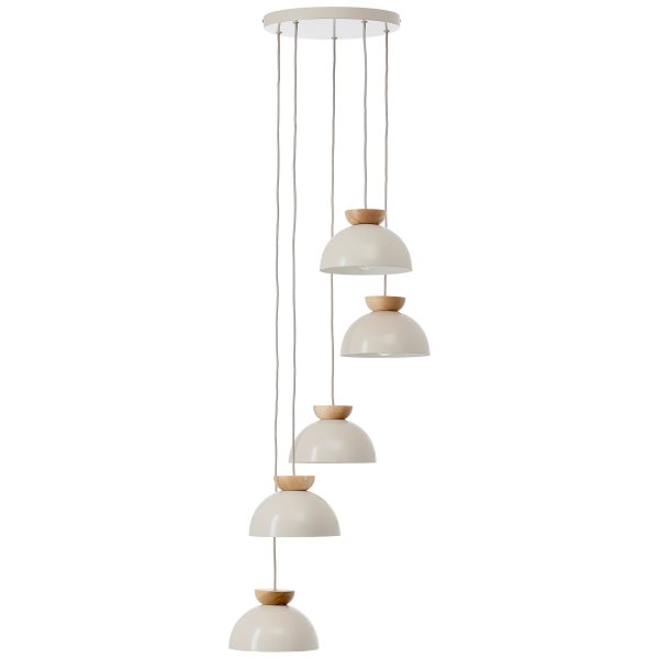 Nalam Ø45 Beige loftslampe Fra Brilliant - Fremstillet i metal og træ giver den et stilfuldt og varmt indtryk i ethvert rum.