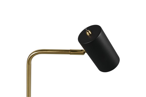 Marley 45cm Mat messing skrivebordslampe Fra Trio Lighting - Den moderne kombination af mat sort og mat messing giver stilfulde kontraster og fremhæver interiøret.