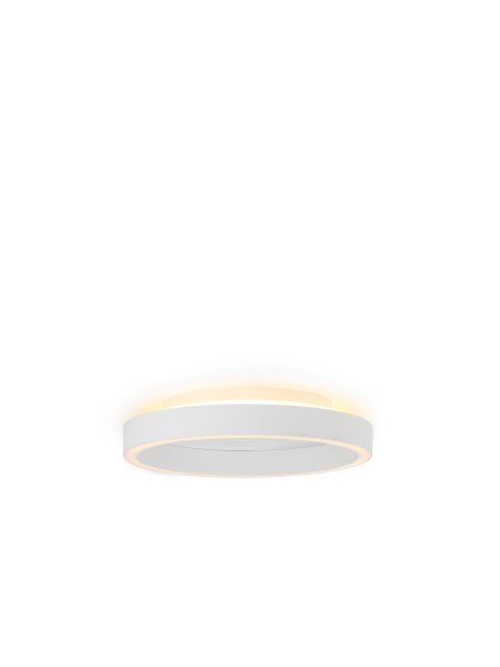Backlight String Ø30 Hvid plafond Fra Halo Design - Den integrerede belysning har form af en LED-strimmel, der sidder i bunden af rammen og p&aring; oversiden, som giver et dejligt lys op i loftet.