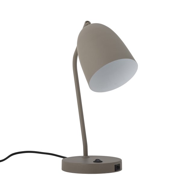 Lemar 37cm Grå skrivebordslampe Fra Bloomingville - Lemar bordlampen fra Bloomingville er lavet af metal med et klassisk og minimalistisk design, der passer perfekt p&aring; skrivebordet eller i hj&oslash;rnet af rummet.