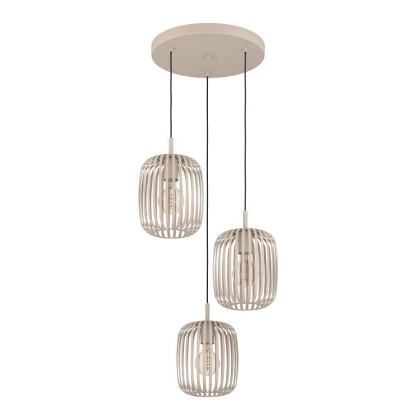 Romazzina Ø46 Sand loftslampe Fra Eglo - Denne stilfulde pendel med tre justerbare lyskilder i et moderne design er et perfekt valg for dem, der ønsker at give rummet en unik karakter.