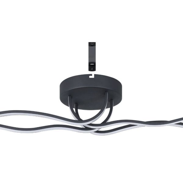 Roncade 116cm Sort plafond Fra Eglo - Den minimalistiske og flydende form giver lampen et stilrent og sofistikeret udtryk, der tilføjer et strejf af moderne kunst til dit hjem.