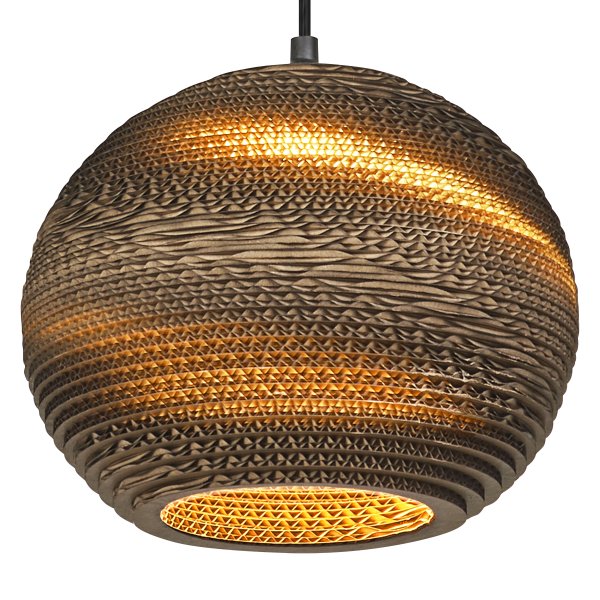 Cardboard Ball Ø26 Brun loftslampe Fra Ledvance - Karton er et simpelt vedhæng med et bæredygtigt design.