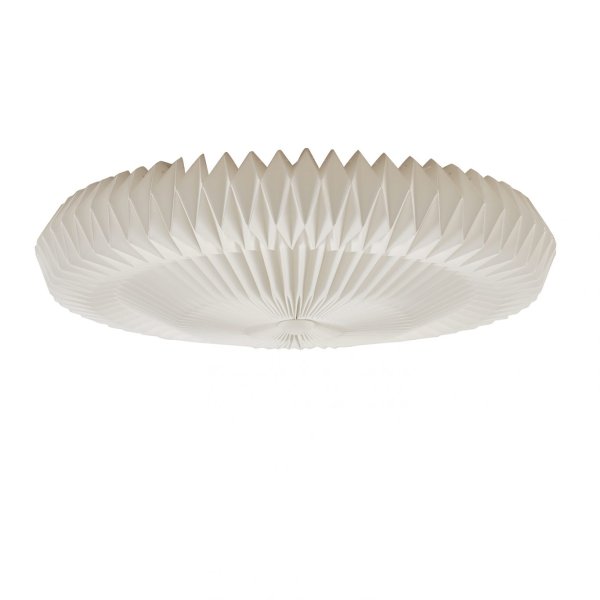 Pompom Ø57 Hvid plafond Fra CO Bankeryd - Papirpompomen er en diskret loftlampe p&aring; trods af sit smukke plisserede design.