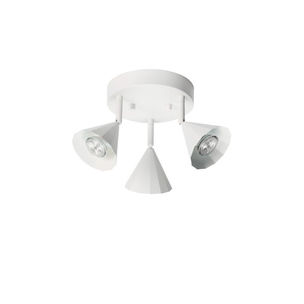 Rain 3 Hvid spotlight Fra CO Bankeryd - Loftslampen spreder et j&aelig;vnt lys, der skaber en behagelig atmosf&aelig;re, og dens stilrene form g&oslash;r den til en diskret men elegant detalje i alle typer interi&oslash;r.