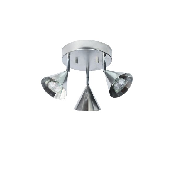 Rain 3 Sølv spotlight Fra CO Bankeryd - Loftslampen spreder et j&aelig;vnt lys, der skaber en behagelig atmosf&aelig;re, og dens stilrene form g&oslash;r den til en diskret men elegant detalje i alle typer interi&oslash;r.