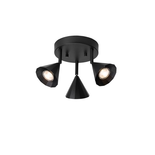 Rain 3 Sort spotlight Fra CO Bankeryd - Loftslampen spreder et jævnt lys, der skaber en behagelig atmosfære, og dens stilrene form gør den til en diskret men elegant detalje i alle typer interiør.