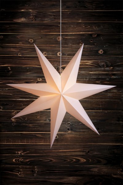 Duva Ø100 Hvid Fra Markslöjd - Adventsstjerne i hvid, glat oooer med en diameter p&aring; 100 cm.