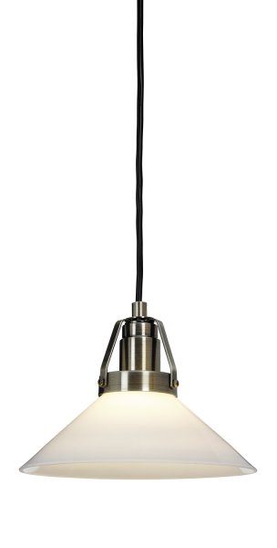 Skomagerlampe Ø20 Hvid vindueslampe Fra Cottex - Kombinationen af det elegante hvide glas og de smukke messingdetaljer giver lampen en sofistikeret fornemmelse, der passer til b&aring;de traditionelle og moderne interi&oslash;rer.