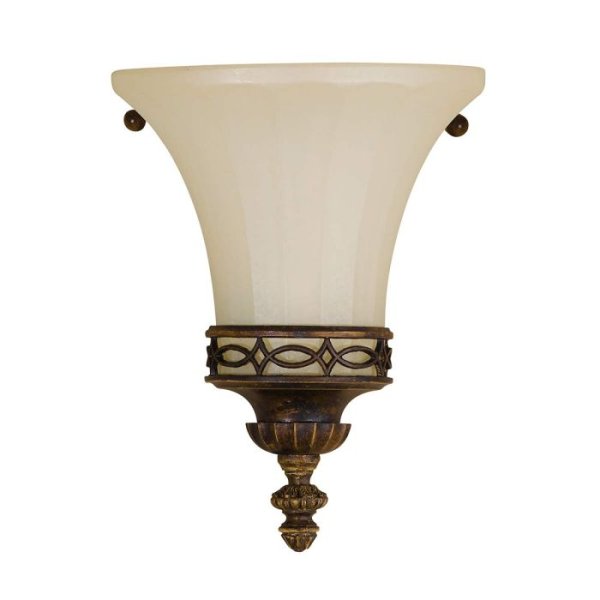 Drawing Room Ø22 Bronze væglampe Fra Elstead Lighting - Ljusk&auml;llan omfamnas av det dekorativa glaset som bidrar med en fin och harmonisk ljusspridning i rummet.