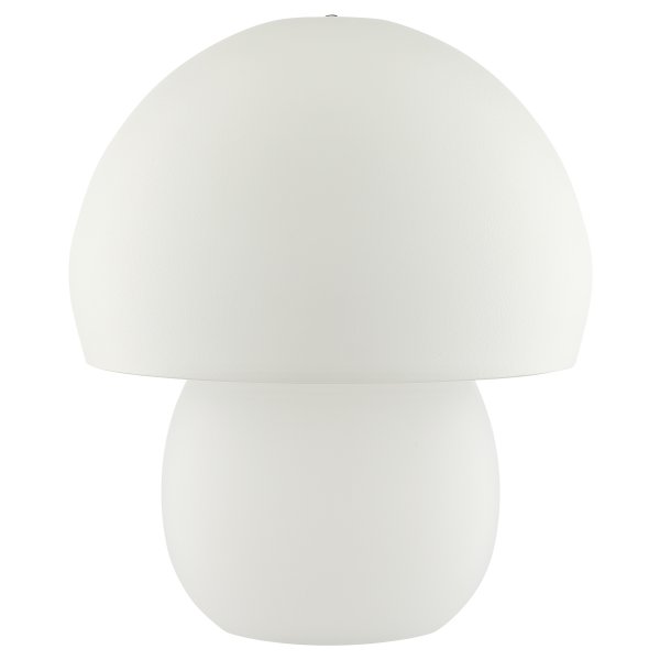 Dupis 24cm Hvid bærbar Fra Brilliant - Dupis er en moderne og praktisk bordlampe i hvidt metal og plastik, designet i et svampeinspireret design, der gør den til et dekorativt element i alle typer interiører - fra soveværelser til stuer, køkkener eller terrasser.