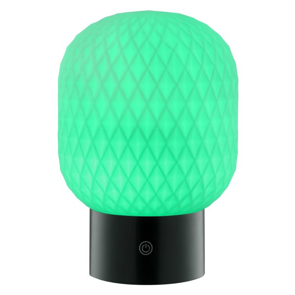 Sarastro 20cm Sort bærbar Fra Brilliant - Sarastro er en bærbar og genopladelig lampe lavet af glas og plastik med et moderne udtryk og et stilfuldt design.