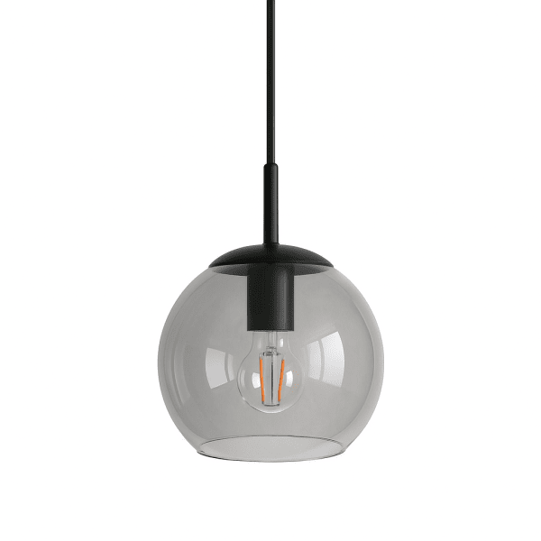 Globi Ø15 Røgfarvet vindueslampe Fra Nordic Lighting - Kombinationen af r&oslash;get glas og sorte detaljer skaber et tidl&oslash;st design.