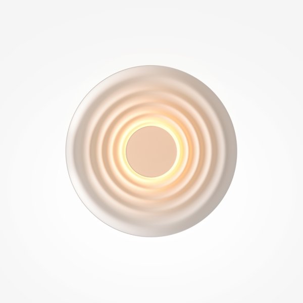 Nami Ø40 Hvid væglampe Fra Maytoni - Den er lavet af metal med en elegant hvid finish og skaber et stilfuldt pr&aelig;g, der passer lige s&aring; godt i entreen som i stuen eller k&oslash;kkenet.