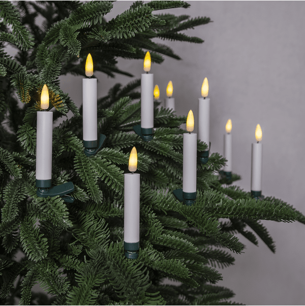 Flamme 10LED Grøn Fra Star Trading - Lysene med 3D-lys ser realistiske ud og har en smuk gl&oslash;d.