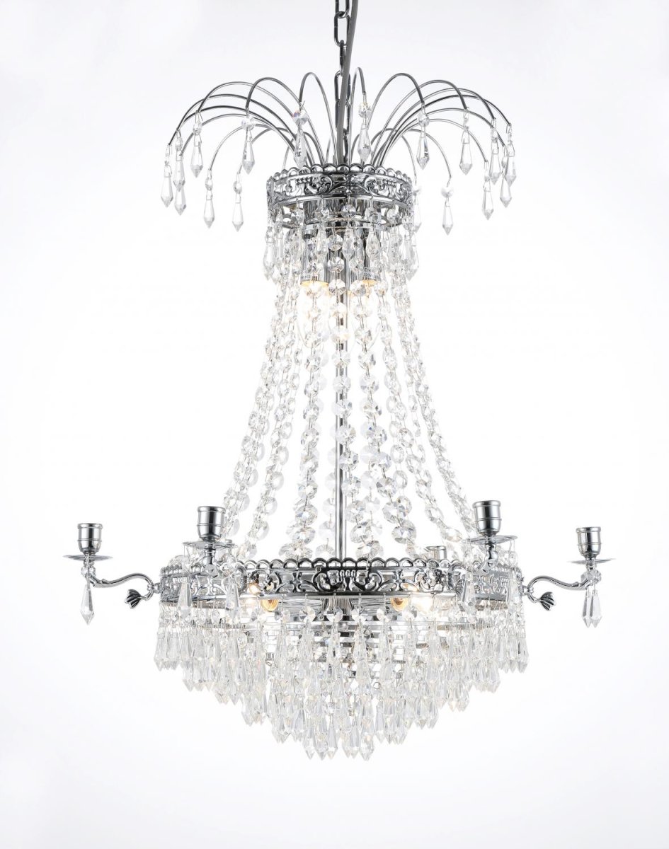 Empire Classic Ø55 Chrom krystal Fra Norrsken Design - Denne krone er ideel til at løfte stue, spisestue eller hall med sit sofistikerede design og skinnende detaljer.