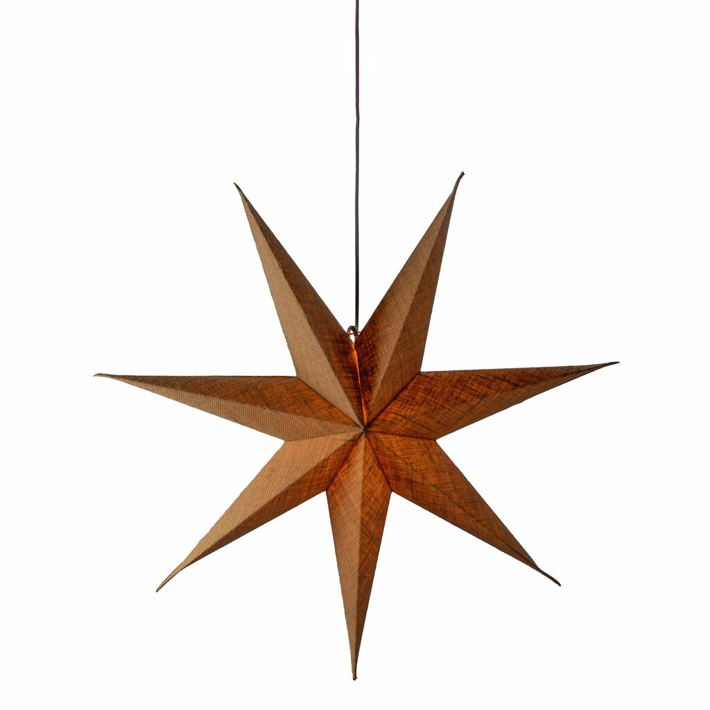 Papirstjerne Ø60 Natur Fra Konstsmide - Smuk papirstjerne i naturlig farve, 60 cm i diameter &ndash; En stilfuld juledekoration med et rustikt pr&aelig;g.