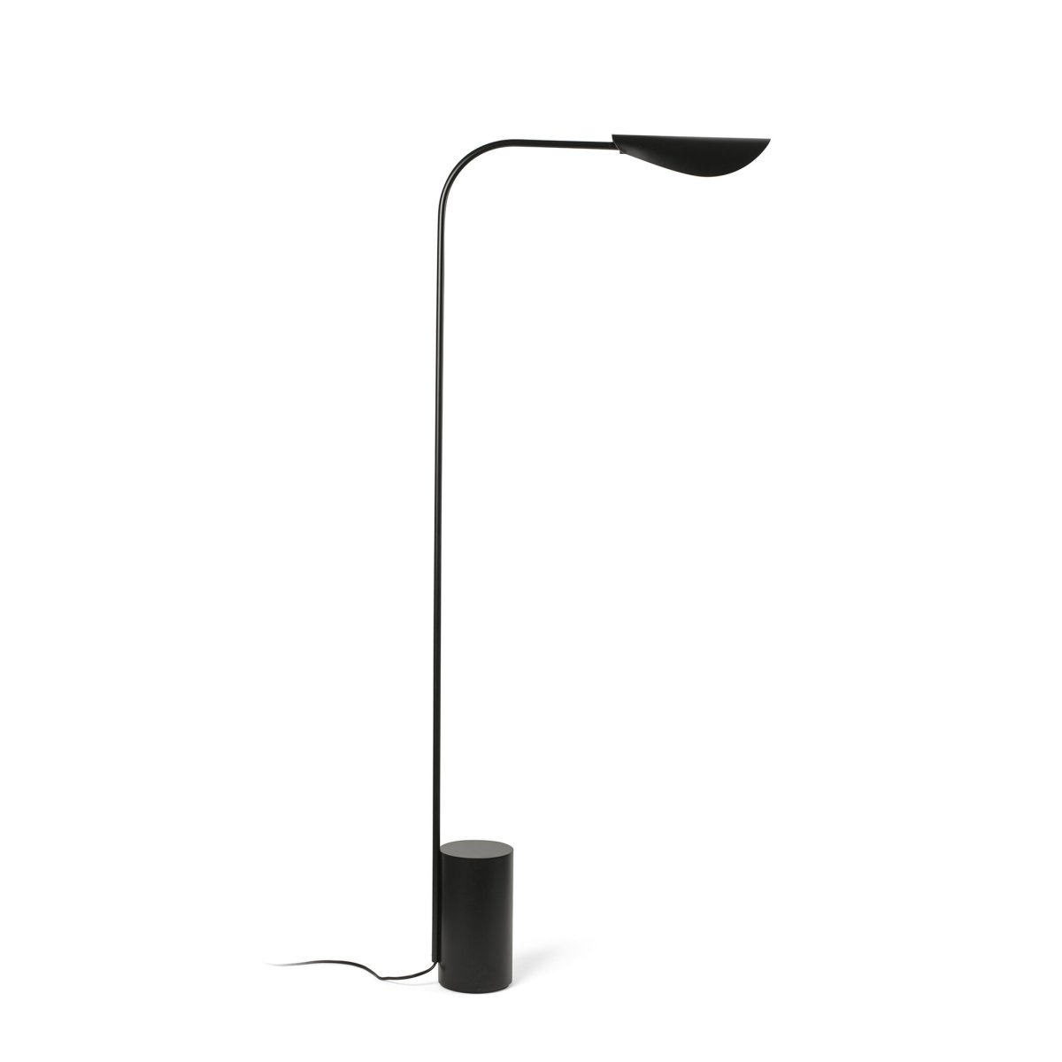 Liggera Sort gulvlampe Fra Faro Barcelona - Takket v&aelig;re sin lethed og stilfulde &aelig;stetik passer Liggera ind i alle typer milj&oslash;er - fra moderne hjem til kreative arbejdspladser - og bidrager med et roligt og afbalanceret udtryk.