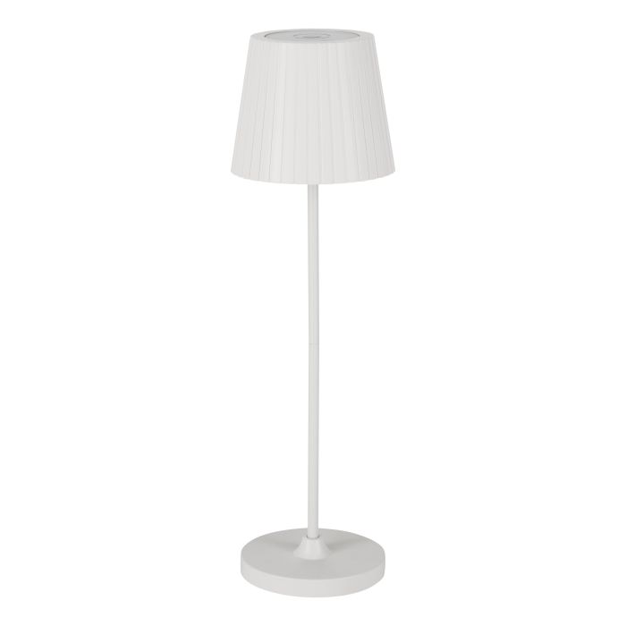 Cabozo 37cm Hvid bærbar Fra Eglo - Cabozo er en stilfuld bordlampe til udendørs brug med et moderne, tidløst design i sort plast.