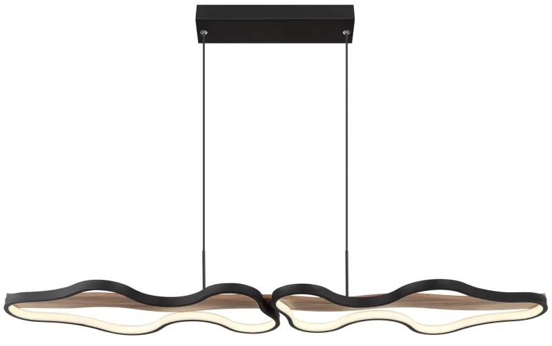 Bezzy 112cm Natur loftslampe Fra Globo Lighting - Med en l&auml;ngd p&aring; 1120 mm och en bredd p&aring; 255 mm blir den en i&ouml;gonfallande detalj i rummet och skapar en st&auml;mningsfull atmosf&auml;r.