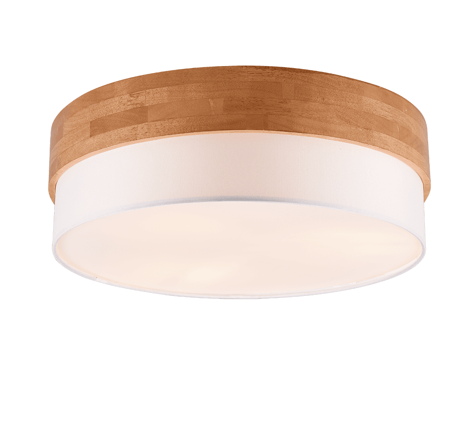 Seasons Ø50 Hvid plafond Fra Trio Lighting - Seasons loftlampen kombinerer enkle former med naturlige materialer og skaber en harmonisk og indbydende atmosf&aelig;re.