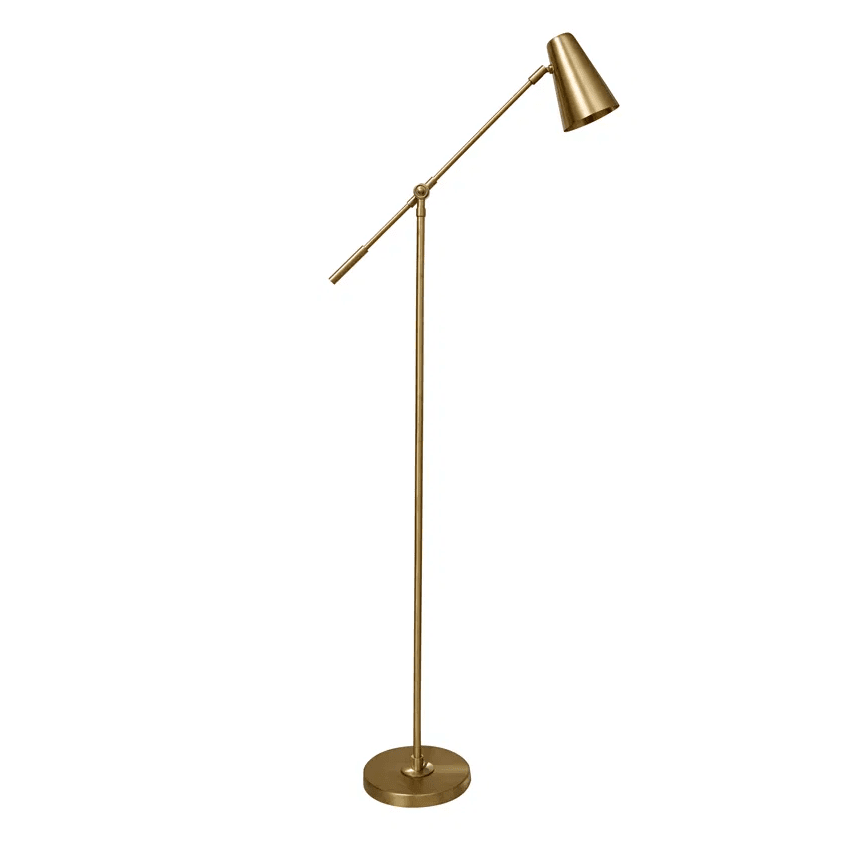 Ramo Mat messing gulvlampe Fra H. Skjalm P - Brug den ved siden af sofaen, i soveværelset, som natlampe ved sengen, i entreen eller på; kontoret.