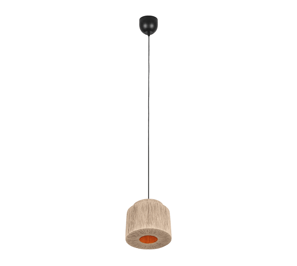 Smilla Ø30 Natur loftslampe Fra Trio Lighting - Smilla pendellampen kombinerer bohemestil med naturlige elementer og skaber en varm og indbydende atmosf&aelig;re i dit hjem.