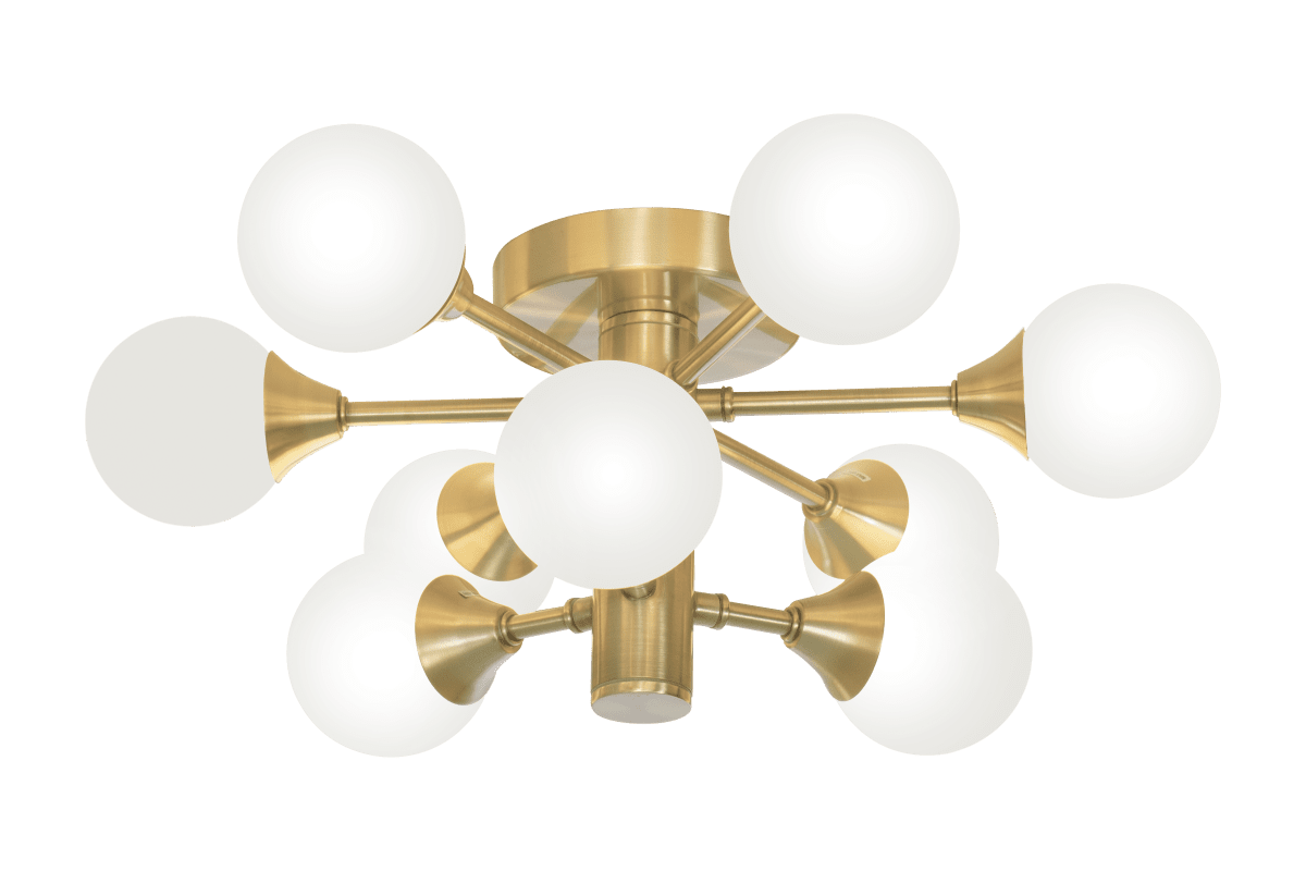 Cosmos Ø45 Mat messing badeværelseslampe Fra Aneta Lighting - Cosmos er en unik loftslampe til badev&aelig;relser, der giver et behageligt lys.