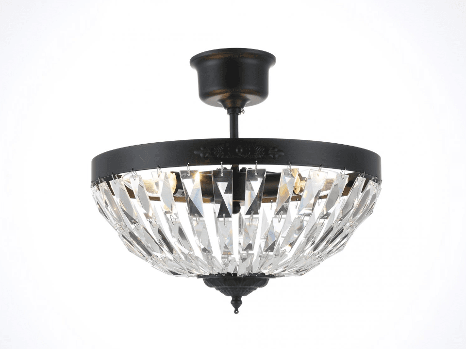 Bow Ø35 Sort krystal Fra Norrsken Design - Den sorte ramme giver en sofistikeret kontrast til de klare krystaller, hvilket gør den perfekt til stuer, spisestuer eller haller, der trænger til et stilfuldt løft.