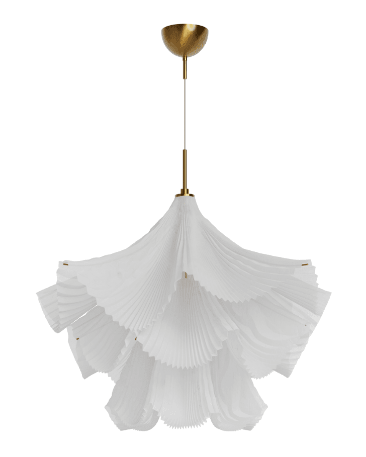 Juliette Ø75 Hvid loftslampe Fra By Rydéns - Takket v&aelig;re sin unikke form og elegante detaljer er Juliette et fremragende valg for dem, der &oslash;nsker en loftlampe, der b&aring;de er smuk og giver den rette f&oslash;lelse i rummet.
