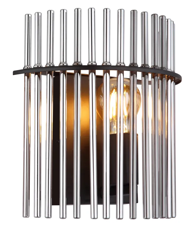 Gorley 26cm Røgfarvet væglampe Fra Globo Lighting - Gorley &auml;r en elegant och sofistikerad v&auml;gglampa med en imponerande arkitektonisk design.
