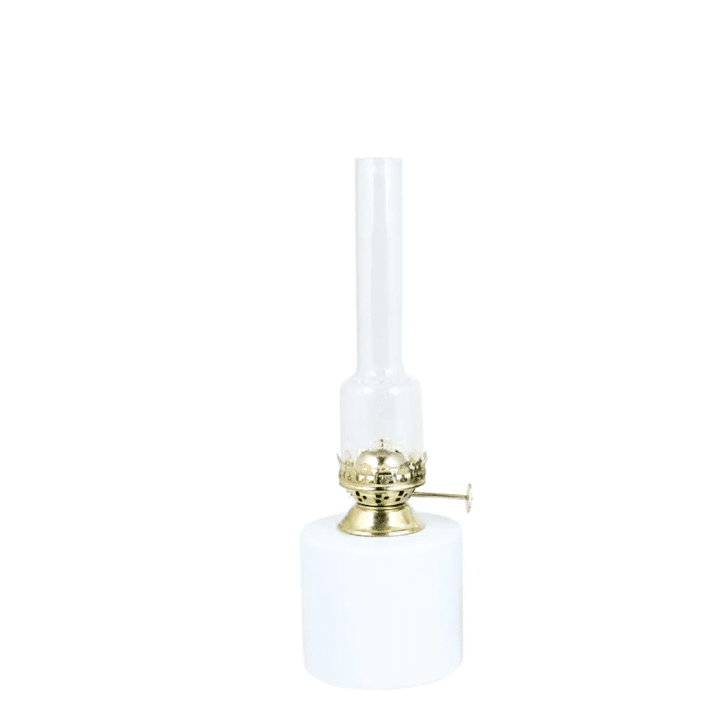 Kerosene Lamp Straight small Hvid Fra Strömshaga - Passer med v&aelig;ge artikelnummer 116210 og br&aelig;ndere med artikelnummer 121800G.