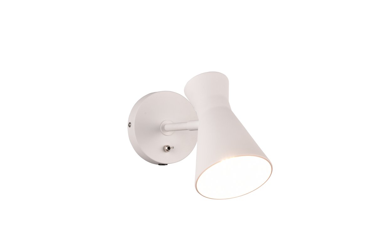 Enzo 16cm Hvid læselampe Fra Trio Lighting - Enzo er en væglampe med et stilfuldt, minimalistisk design, der løfter din indretning med subtil elegance.
